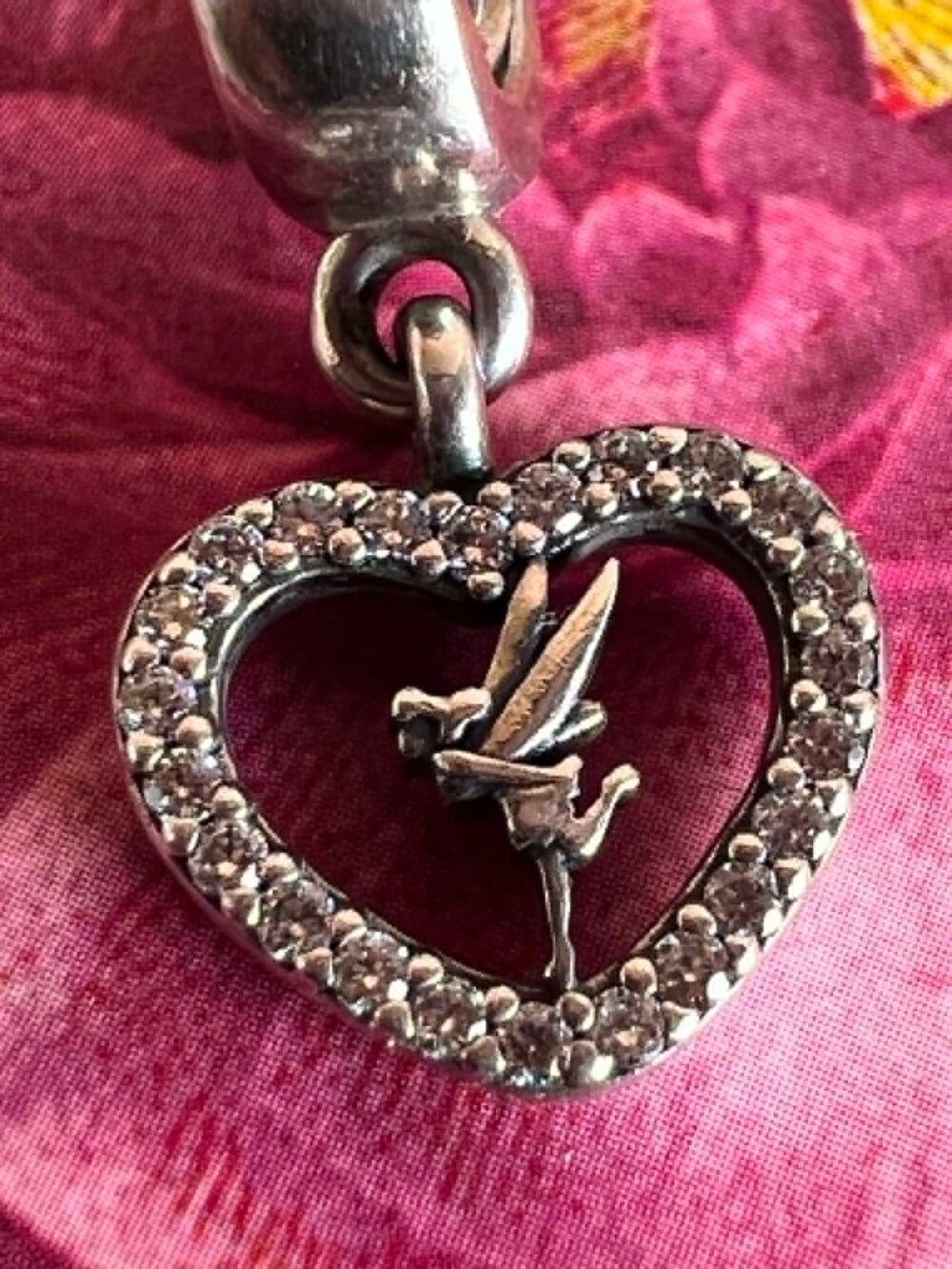 Authentic Pandora Disney Love Tinker Bell Dangle Charm #791565CZ - Picture 5 of 9